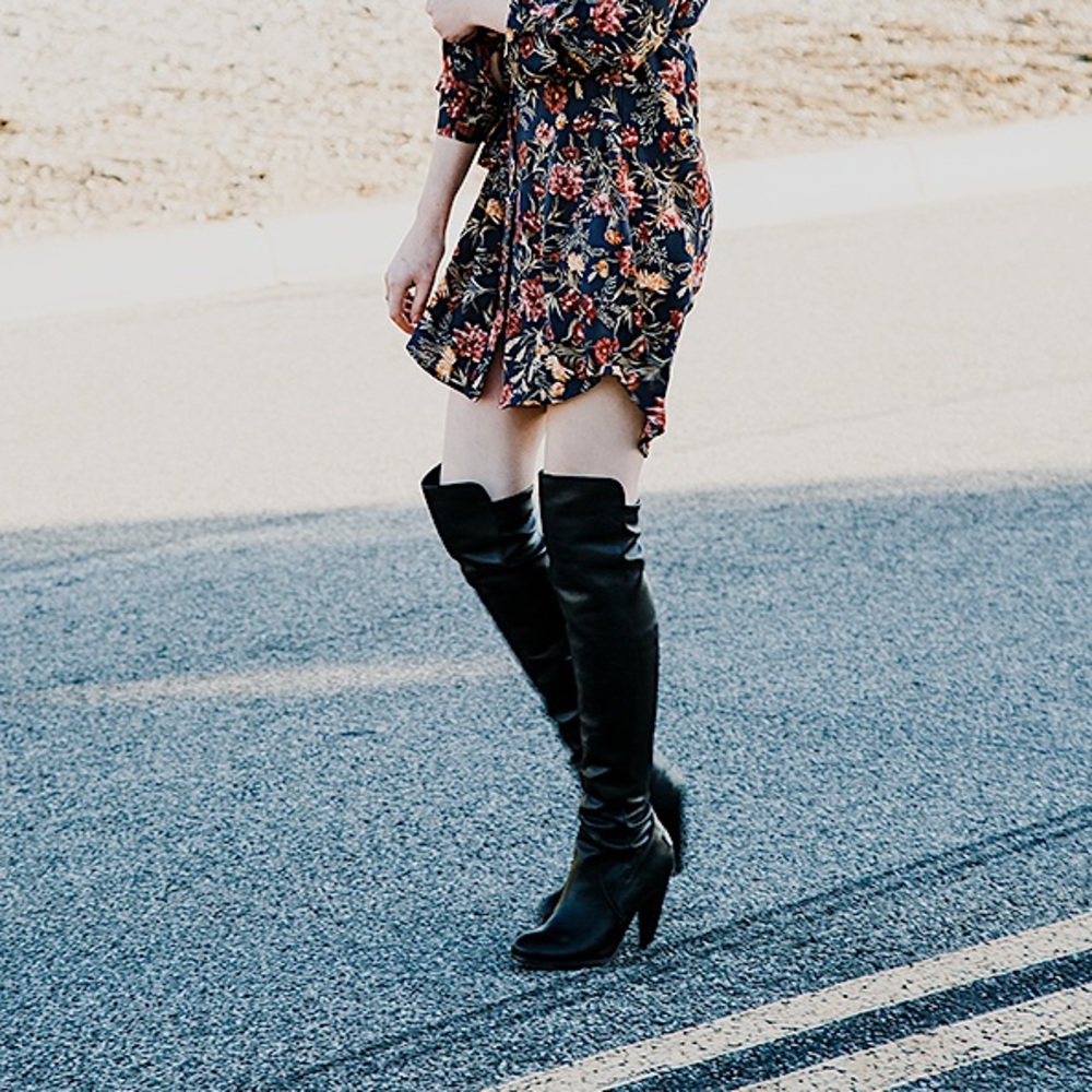 Frye Mikaela Black Over-The-Knee Boot 6.5 US